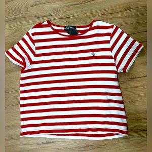 ralph lauren petite striped tee